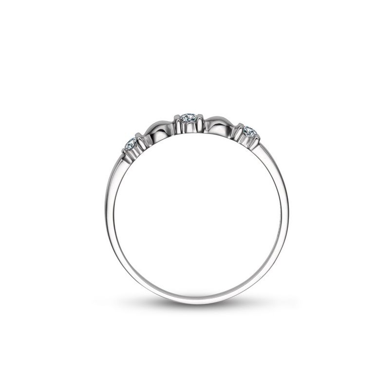 Bague Boann originale platine - Ondulations entrecoupées - 5