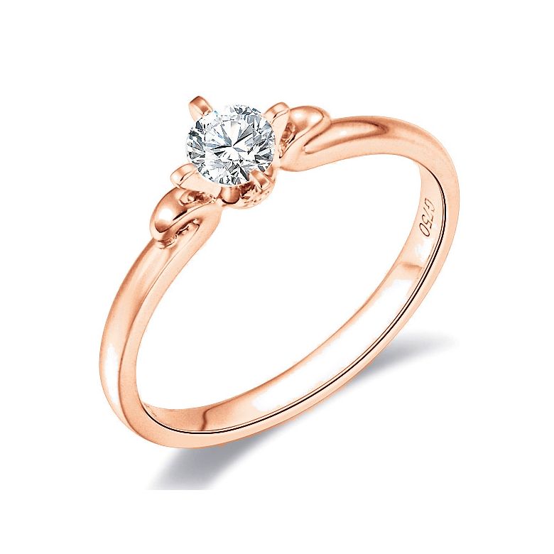 Solitaire Diamant Griffe Weston - Bague Fiancaille en Or Rose | Gemperles - 1
