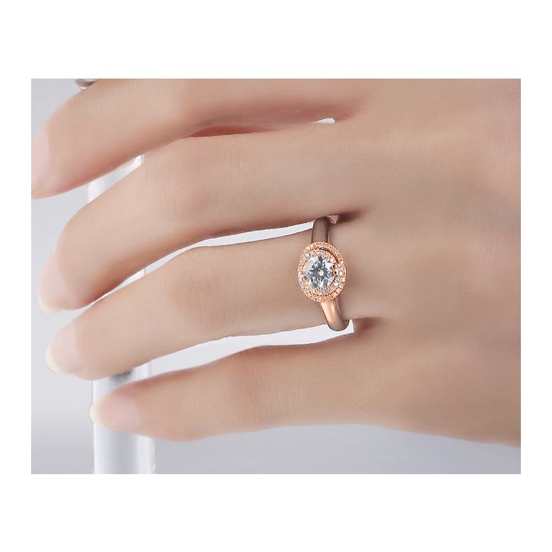 Bague Solitaire Gracieuse Majesté - Or Rose & Diamants Enroulés | Gemperles - 4
