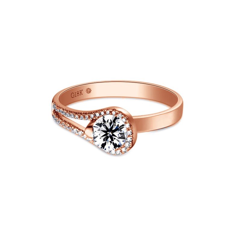 Bague Solitaire Victor Hugo - Les contemplations - Or rose | Contemplations - 5