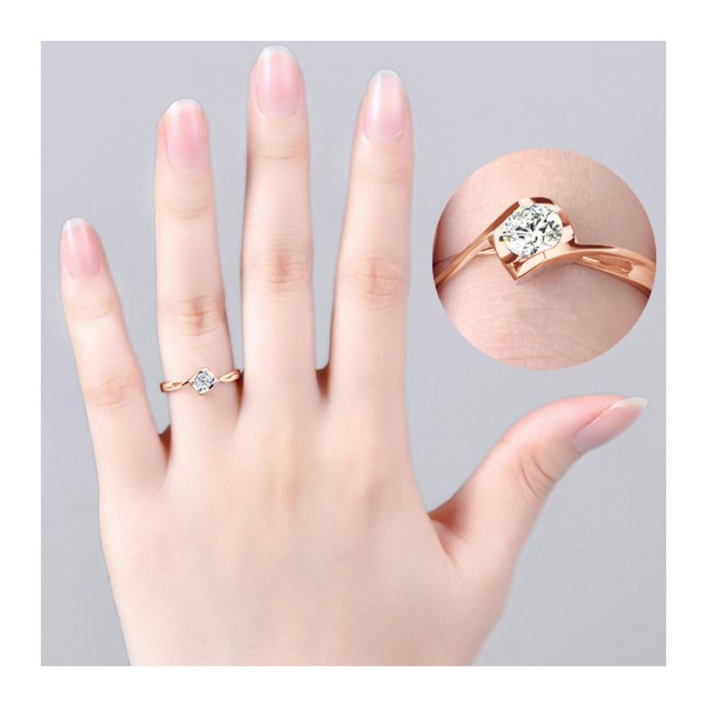 Solitaire Diamant Or rose. Victor Hugo, A Jeanne | Gemperles - 3
