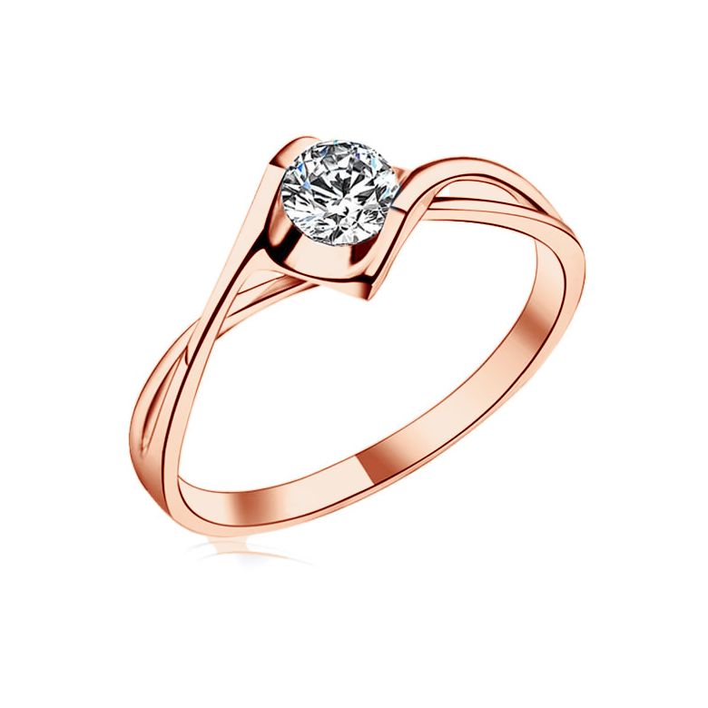 Solitaire Diamant Or rose. Victor Hugo, A Jeanne | Gemperles - 4