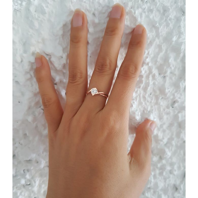 Solitaire Diamant Or rose. Victor Hugo, A Jeanne | Gemperles - 6