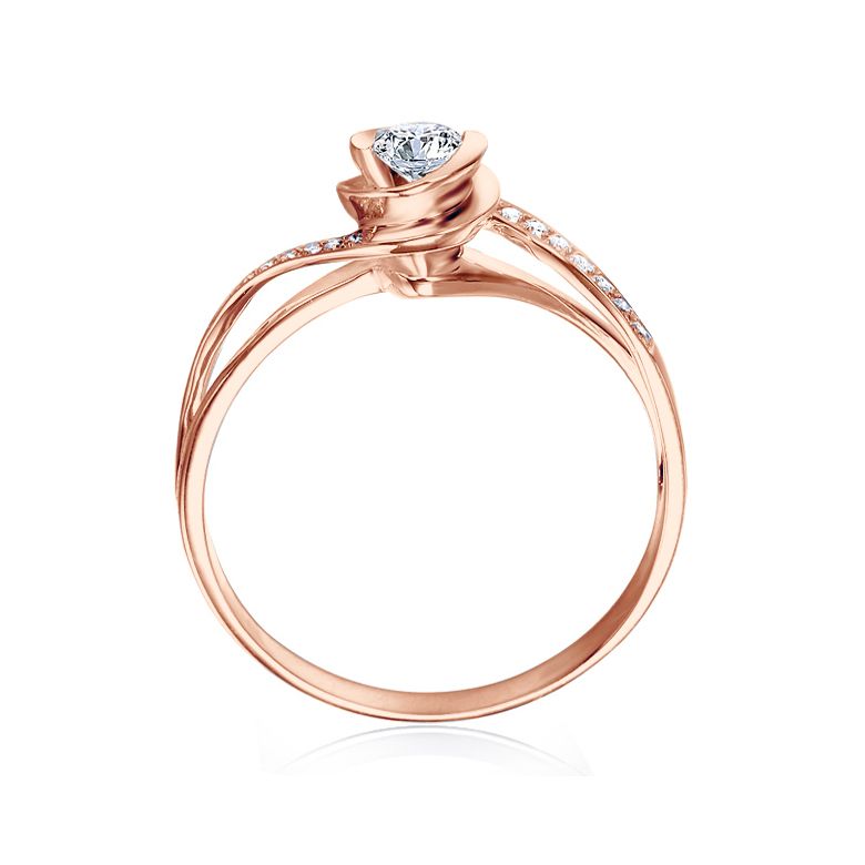 Bague Solitaire A Julie - Or Rose & Diamants - Alfred de Musset | Gemperles - 3