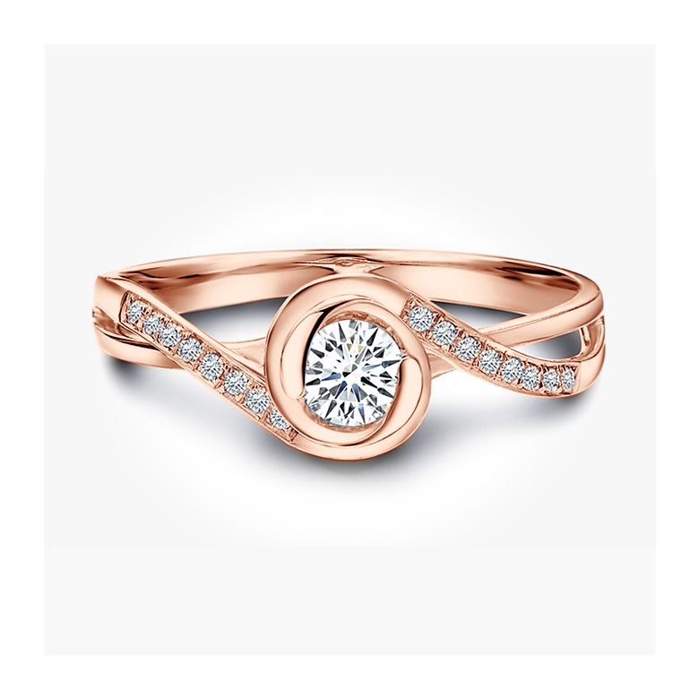 Bague Solitaire A Julie - Or Rose & Diamants - Alfred de Musset | Gemperles - 5