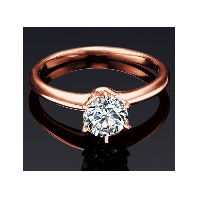 Bague Solitaire Brillant - Monture Or Rose Timeless | Gemperles - 3