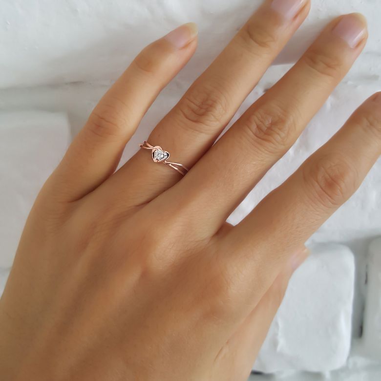 Solitaire Diamant Or Rose - J'ai Dit à Mon Cœur - Alfred De Musset | Gemperles - 7