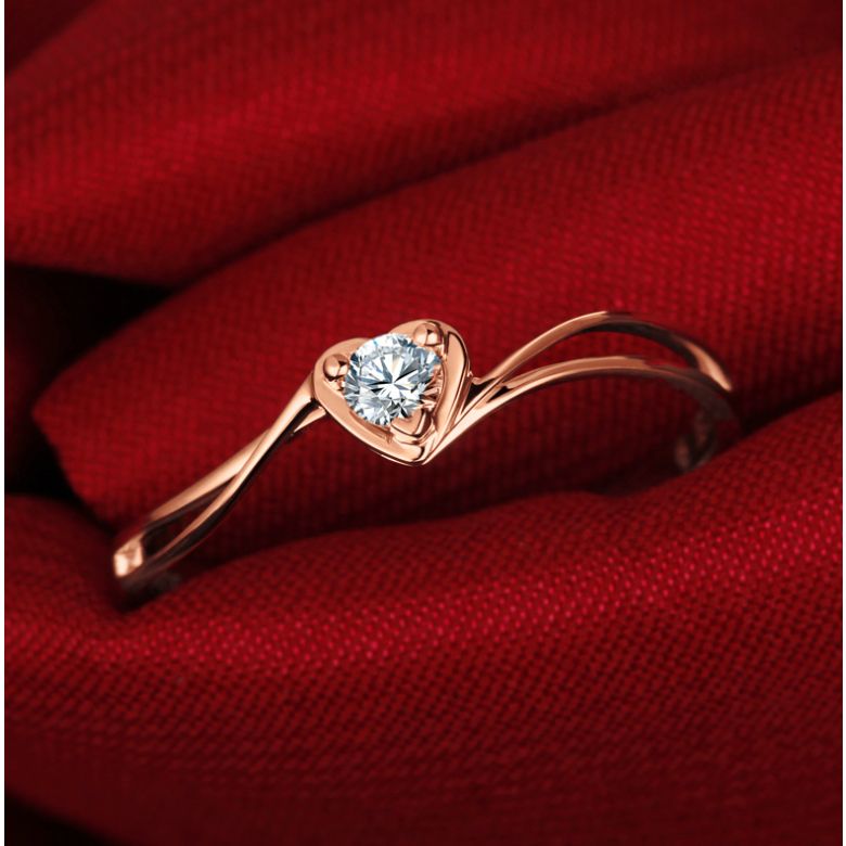 Solitaire Diamant Or Rose - J'ai Dit à Mon Cœur - Alfred De Musset | Gemperles - 6