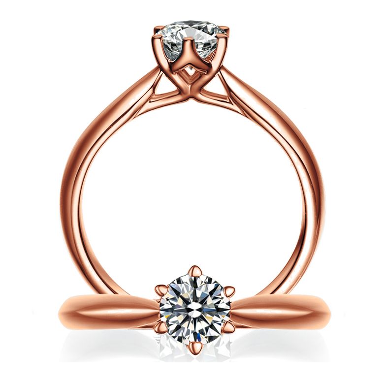 Solitaire Or Rose, Diamant 0.25ct - L'Amour - Adélaïde DUFRÉNOY | Gemperles - 2