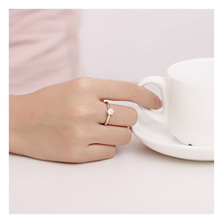 Solitaire Or Rose, Diamant 0.25ct - L'Amour - Adélaïde DUFRÉNOY | Gemperles - 6