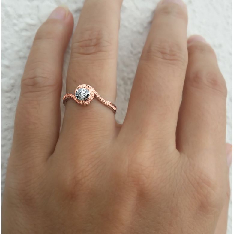 Solitaire Or Rose & Diamants - Je t'appartiens | Gemperles - 3