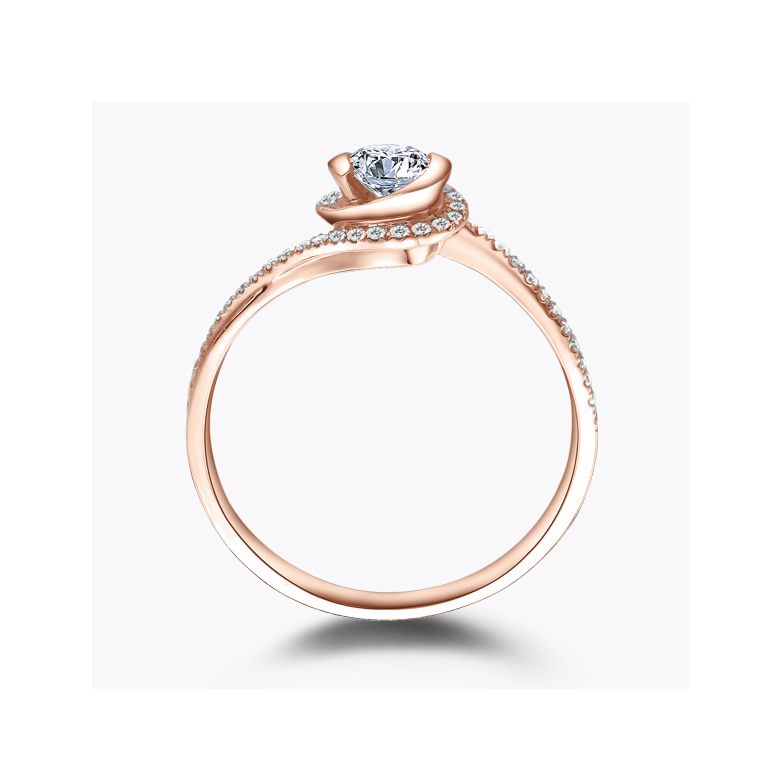 Solitaire Or Rose & Diamants - Je t'appartiens | Gemperles - 5