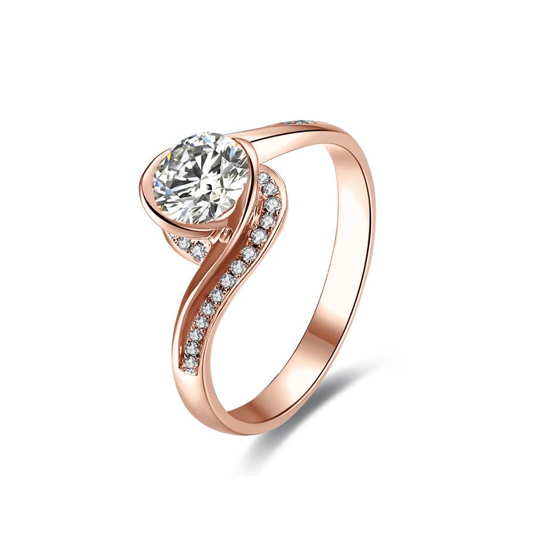 Bague Solitaire Or Rose, Diamants 0.42ct - Baudelaire, A une Madone | Gemperles - 1