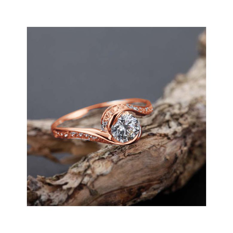 Bague Solitaire Or Rose, Diamants 0.42ct - Baudelaire, A une Madone | Gemperles - 7