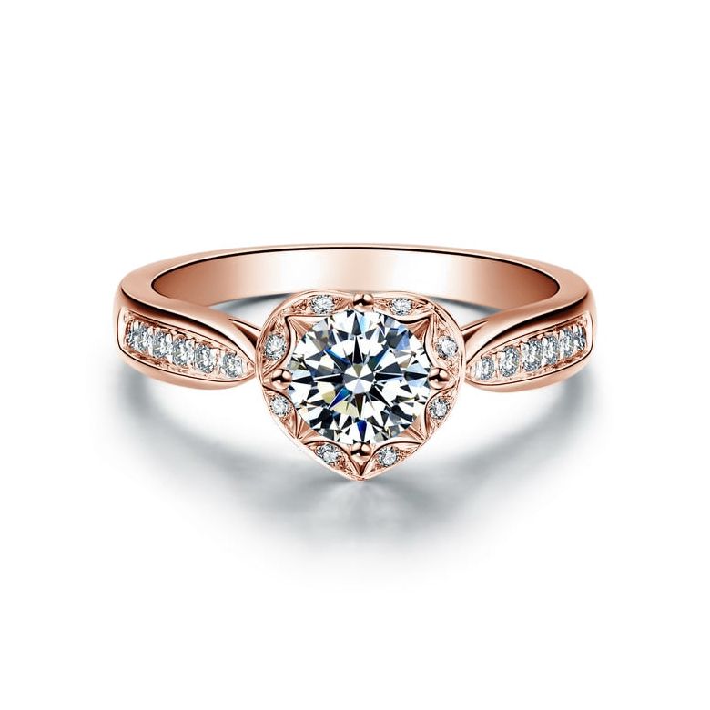 Bague Solitaire Your Best Friend - Or Rose 18 Carats & Diamants | Gemperles - 1