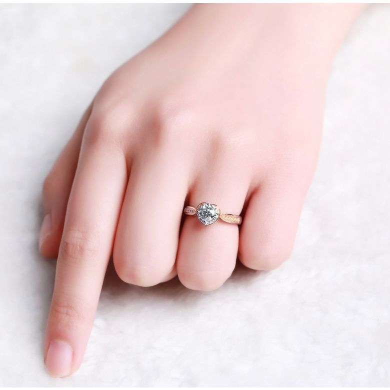 Bague Solitaire Your Best Friend - Or Rose 18 Carats & Diamants | Gemperles - 2