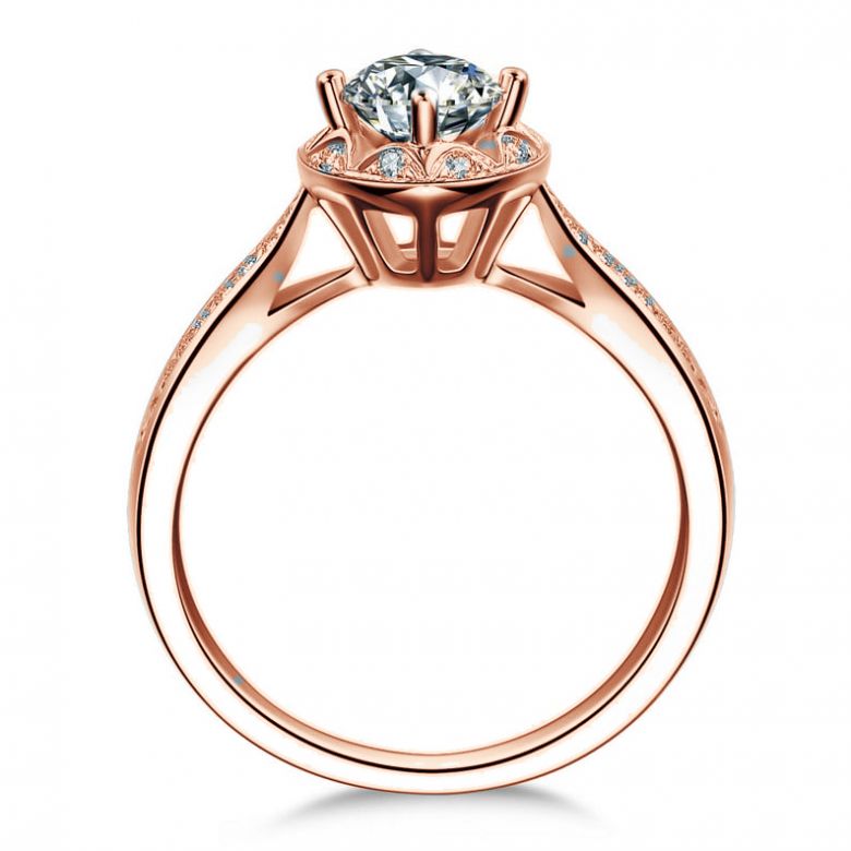 Bague Solitaire Your Best Friend - Or Rose 18 Carats & Diamants | Gemperles - 3