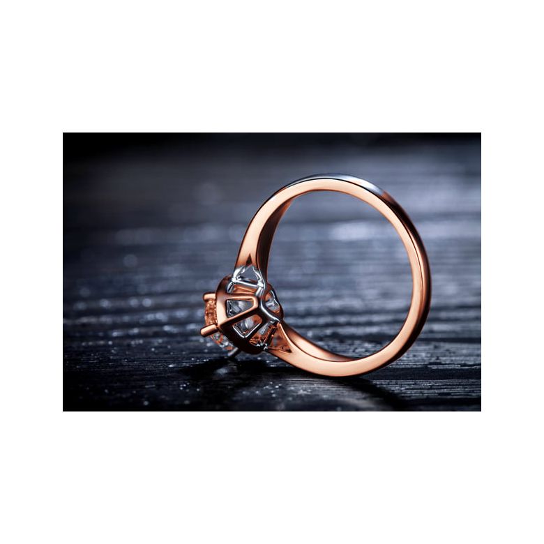 Bague Solitaire Your Best Friend - Or Rose 18 Carats & Diamants | Gemperles - 5