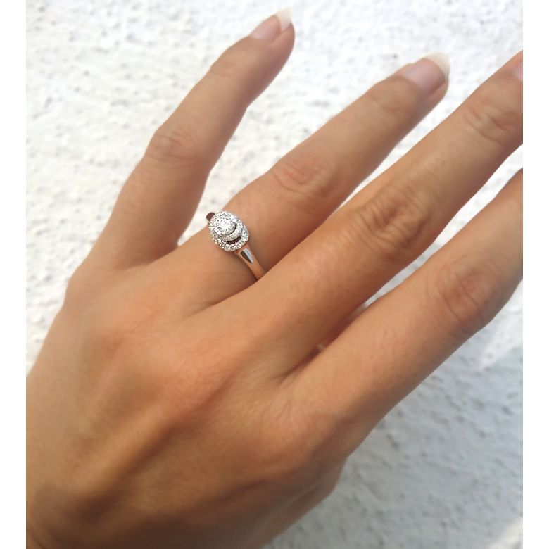 Bague Solitaire Gracieuse Majesté - Platine & Diamants Enroulés | Gemperles - 6