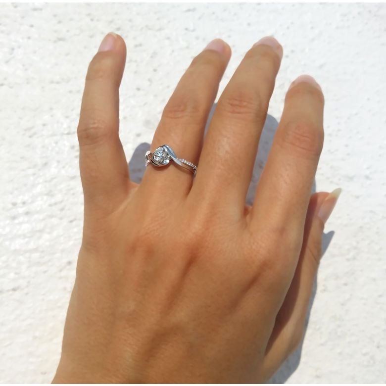 Bague Solitaire Platine Alphonse de Lamartine - Méditations poétiques | Gemperles - 8