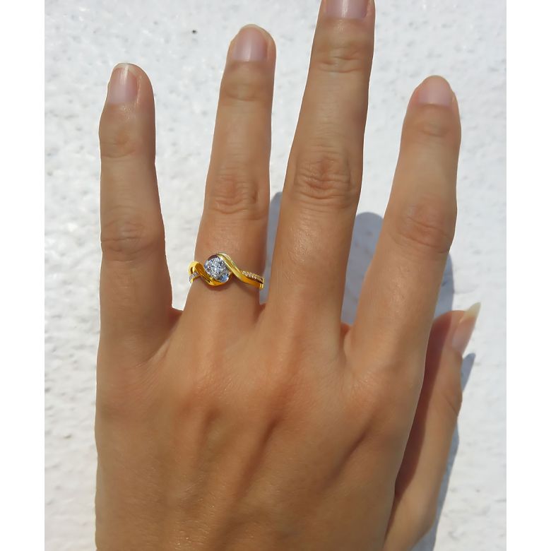 Bague Solitaire Or Jaune Alphonse de Lamartine - Méditations poétiques | Gemperles - 8