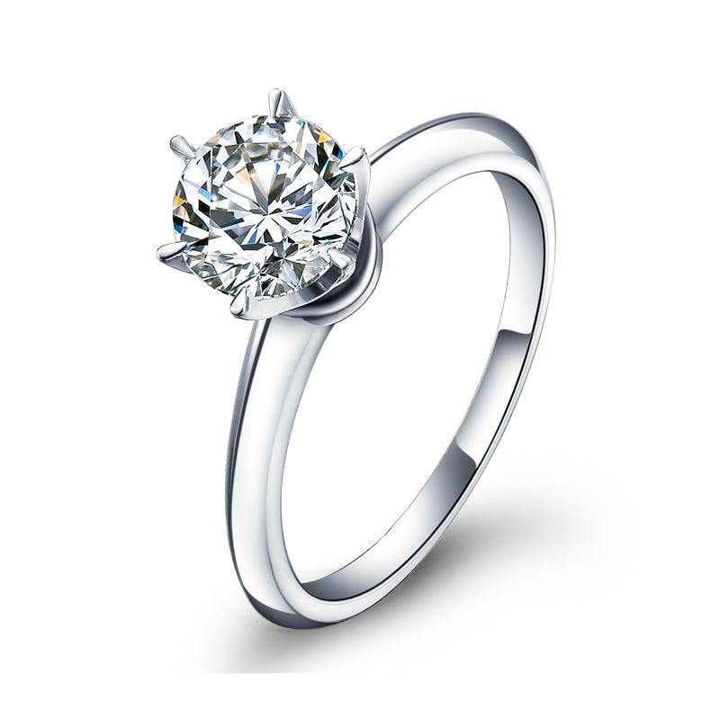 Bague Solitaire Brillant - Monture Or Blanc Timeless | Gemperles - 1