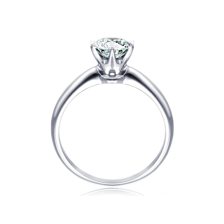 Bague Solitaire Brillant - Monture Platine Timeless | Gemperles - 3