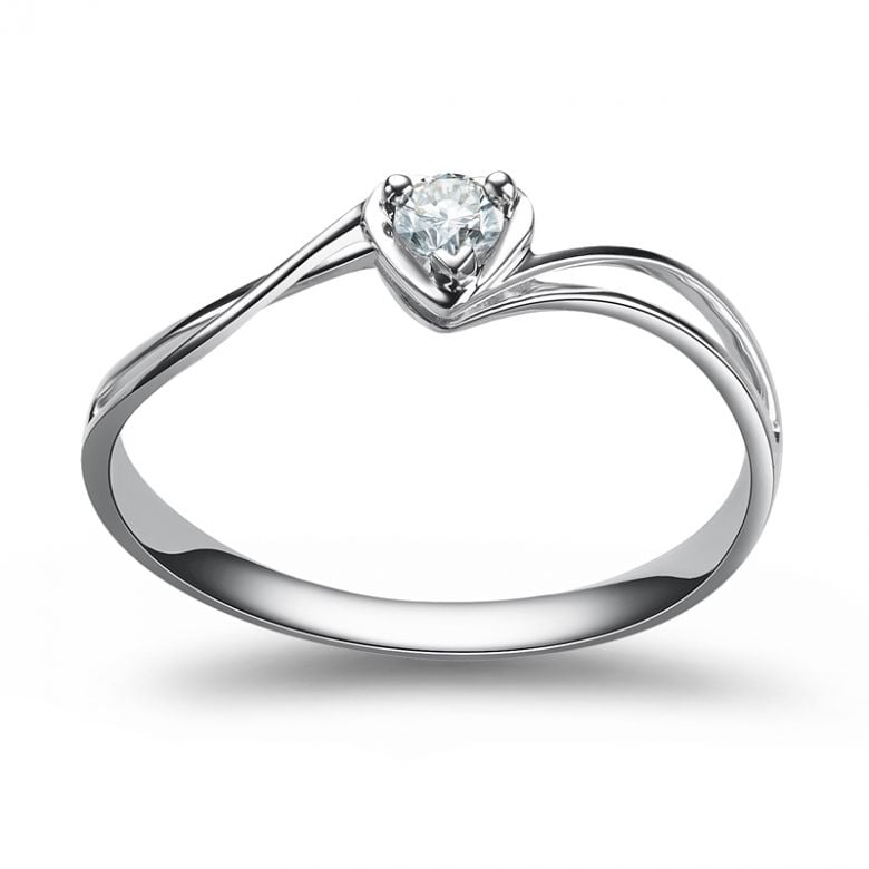 Solitaire Diamant Or Blanc - J'ai Dit à Mon Cœur - Alfred De Musset | Gemperles - 3