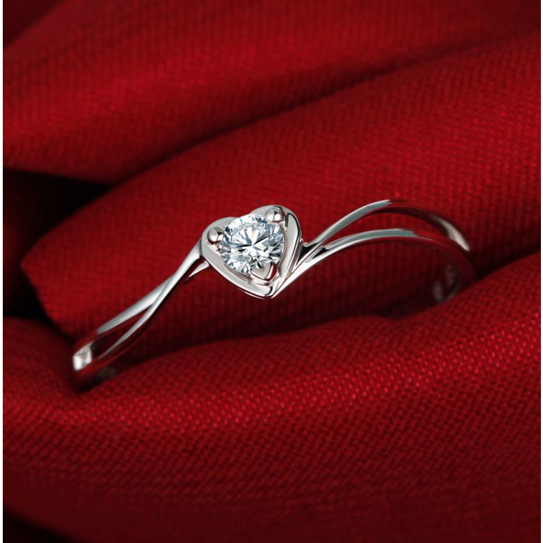 Solitaire Diamant Or Blanc - J'ai Dit à Mon Cœur - Alfred De Musset | Gemperles - 7