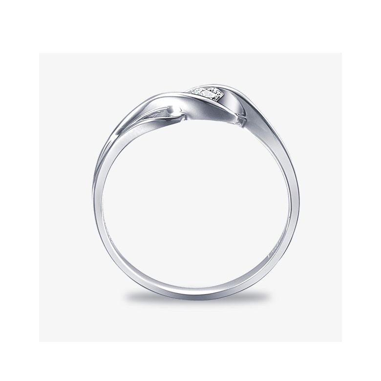 Solitaire Taylor - Diamant Maille Croisée - Or Blanc | Gemperles - 6