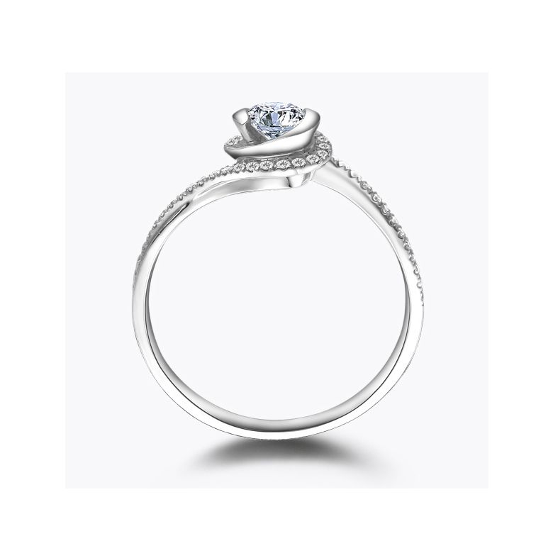 Solitaire Or Blanc & Diamants - Je t'appartiens | Gemperles - 5