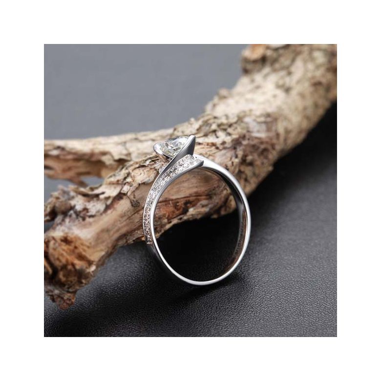 Bague Solitaire Or Blanc, Diamants 0.42ct - Baudelaire, A une Madone | Gemperles - 9