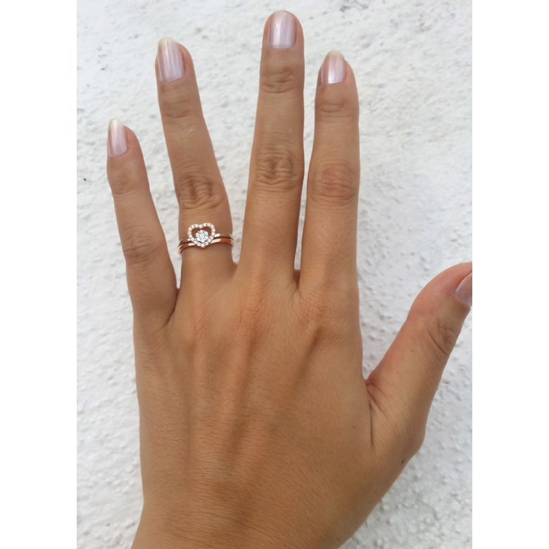 Bague Alfred de Musset - À Ninon - Or blanc, rose - 6