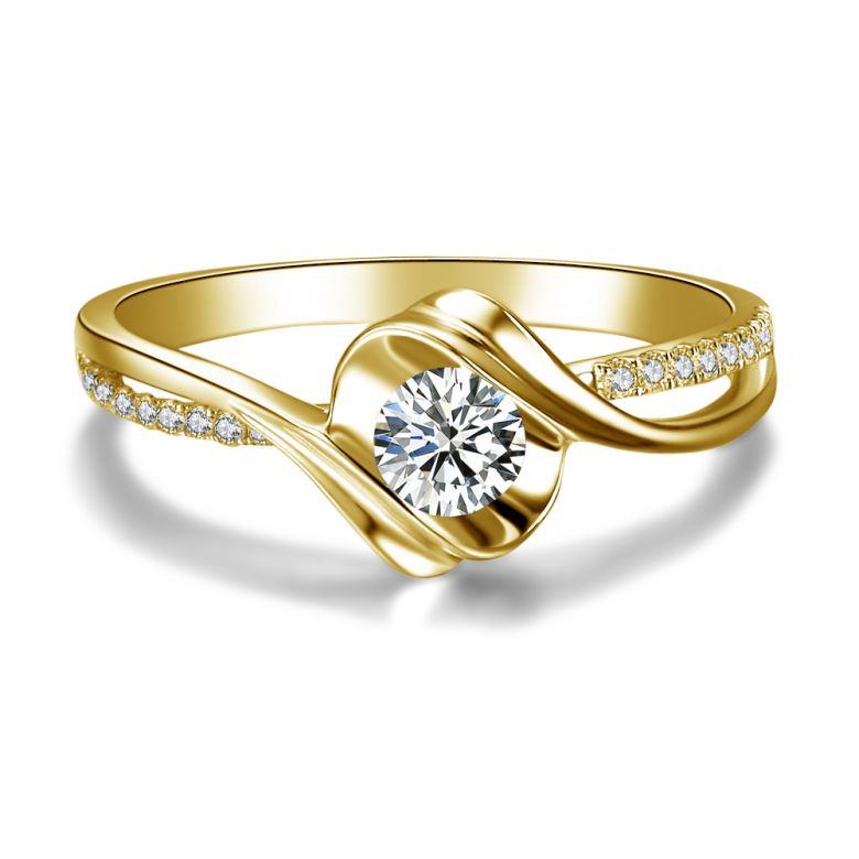 Bague Solitaire Or Jaune Alphonse de Lamartine - Méditations poétiques | Gemperles - 2