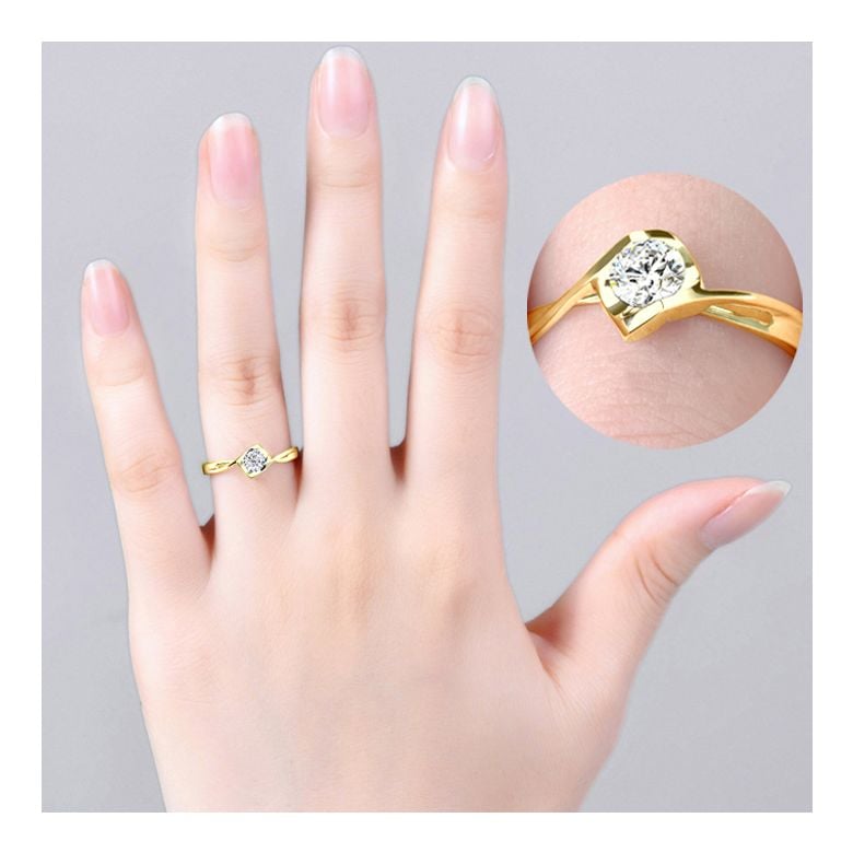 Solitaire Diamant. Victor Hugo, A Jeanne. Or Jaune | Gemperles - 3