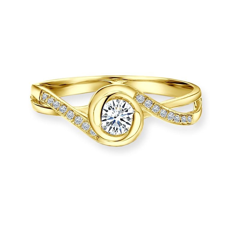 A Julie Diamant 0.25ct Or Jaune - Bague Solitaire | Gemperles - 4