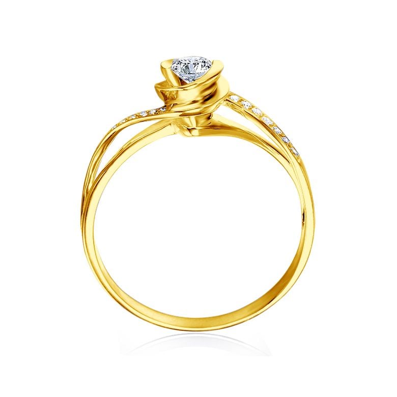 A Julie Diamant 0.25ct Or Jaune - Bague Solitaire | Gemperles - 3
