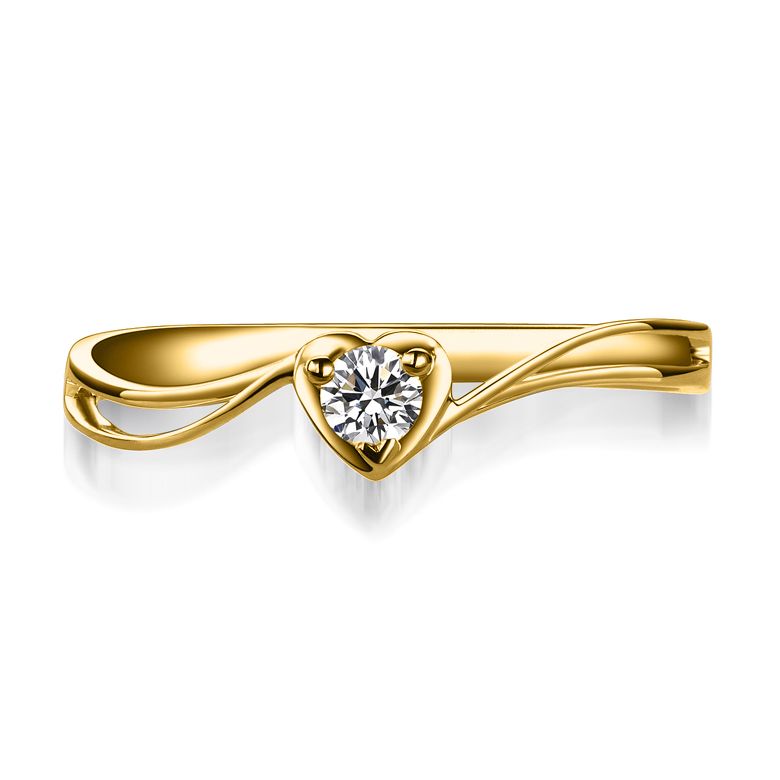 Solitaire diamant or jaune - J'ai dit à mon coeur - Alfred De Musset - 5