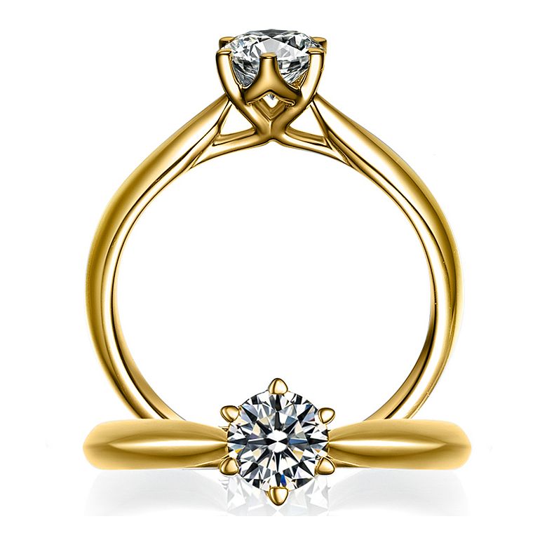Solitaire Or Jaune, Diamant 0.25ct - L'Amour - Adélaïde DUFRÉNOY | Gemperles - 1