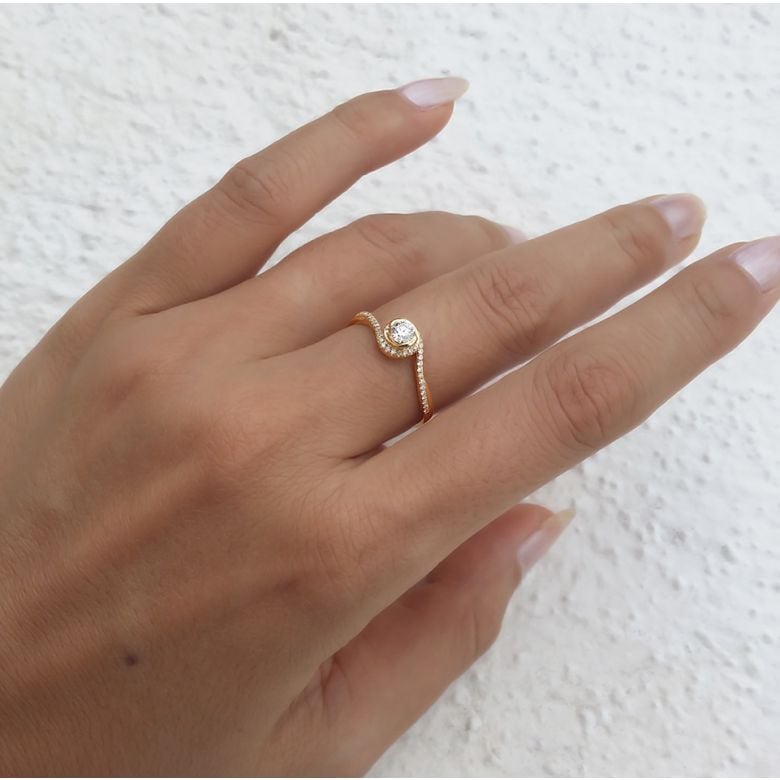 Solitaire Or Jaune & Diamants - Je t'appartiens | Gemperles - 4