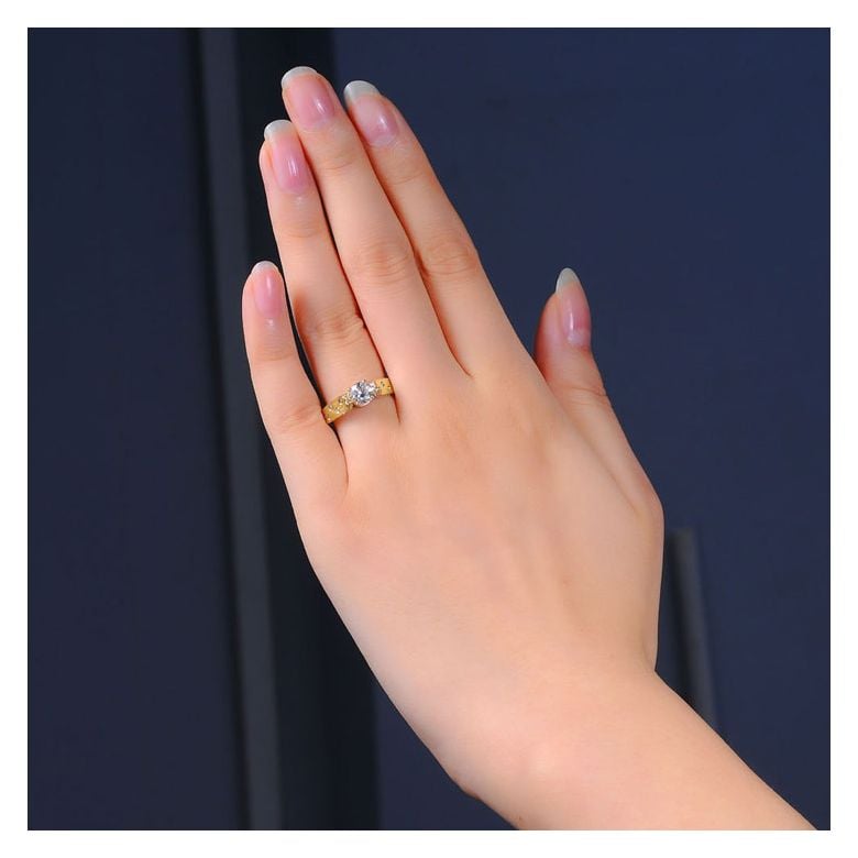 Bague Fiançaille Solitaire Or jaune. Diamants 0.80ct - 4