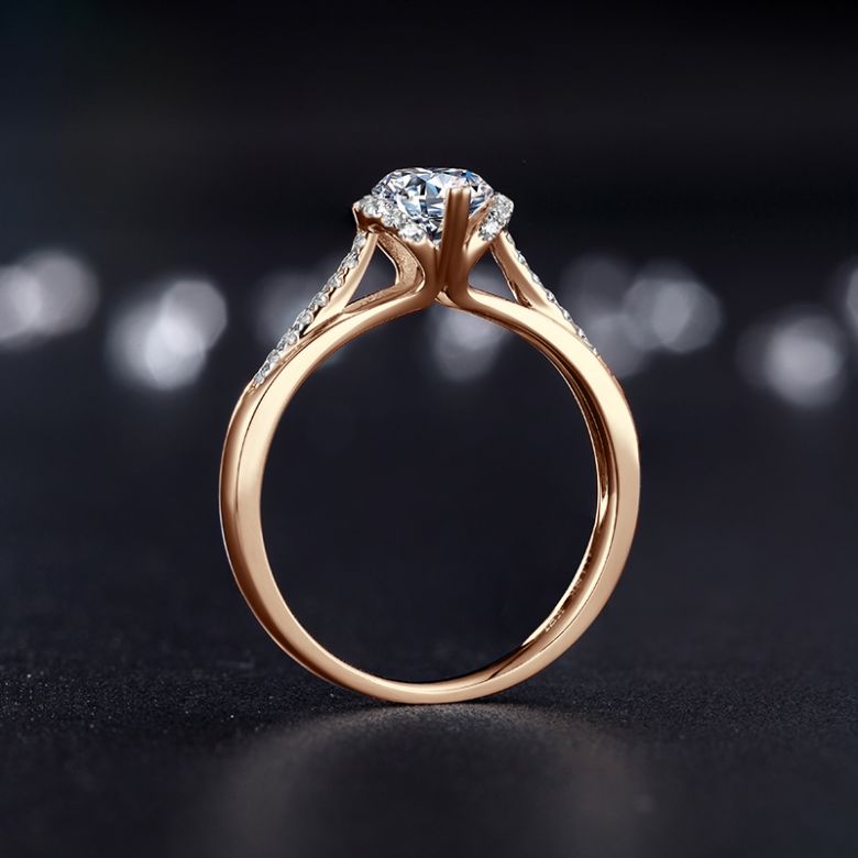 Bague Solitaire Amélia - Or Jaune 0.415ct & Diamant Central 0.30ct | Gemperles - 5
