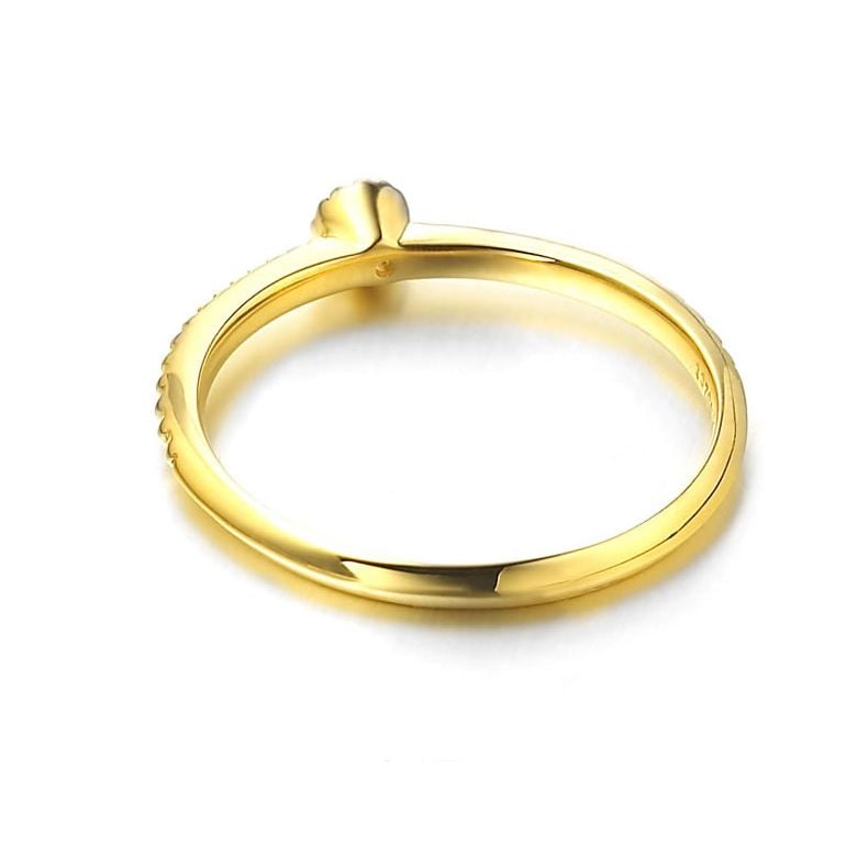 Bague solitaire diamant tressée Or jaune - 7