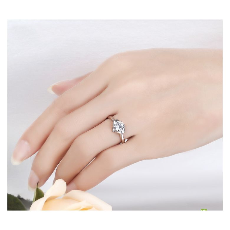 Bague Solitaire Coeur Majestueux - Platine & Diamant | Gemperles - 3