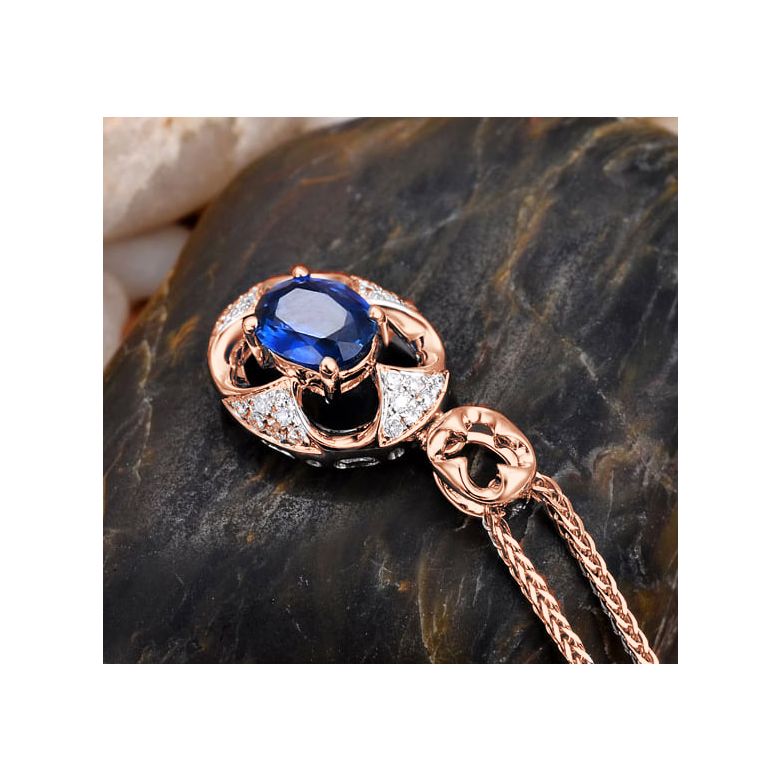 Pendentif Saphir et Diamants - Or rose 18 carats - 3