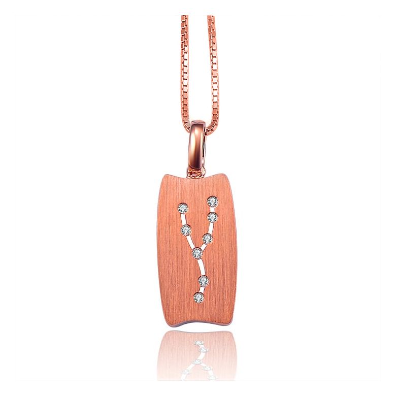 Pendentif astrologique - Constellation du taureau - Or rose, diamants - 1
