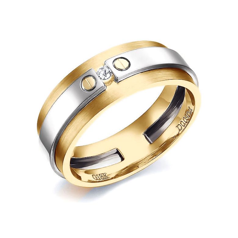 Bague Homme. Diamant. Or jaune et blanc I Britannicus - 2