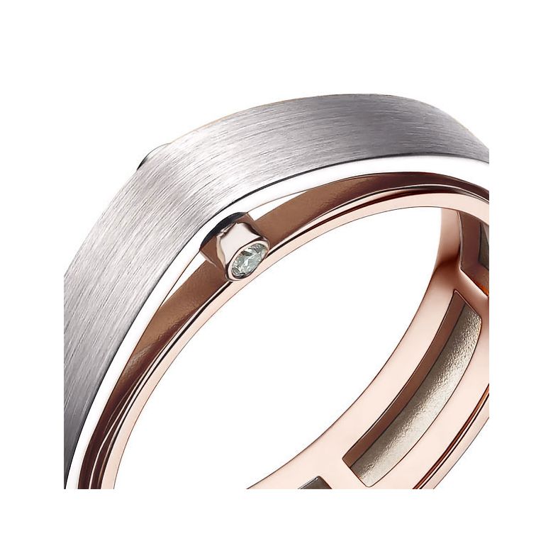 Bague Homme en Diamants, Or blanc et rose | Montserrat - 3