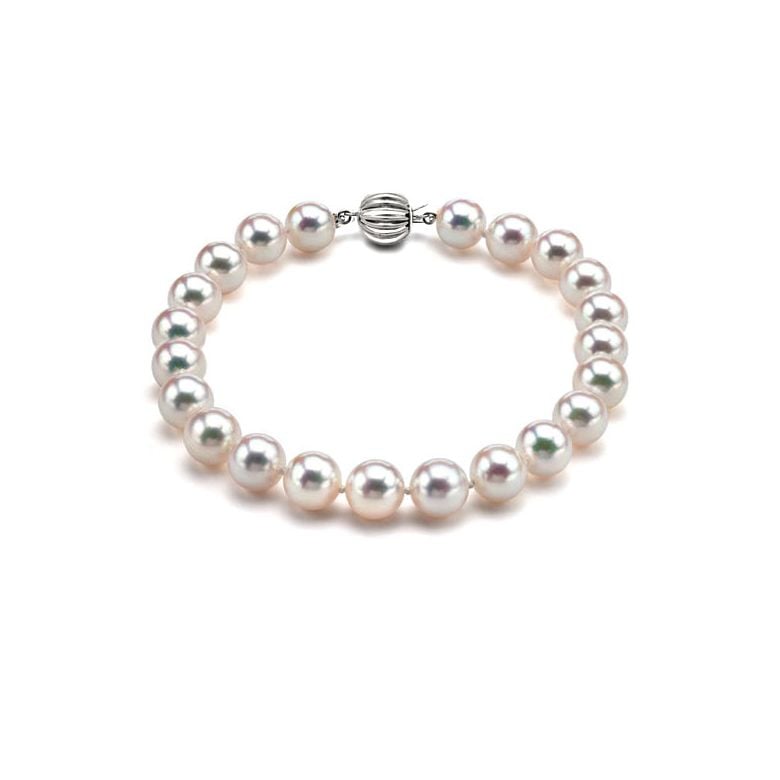 Bracelet perles Akoya Japon - Perle de culture - Eau de mer - 6.5/7mm - 2