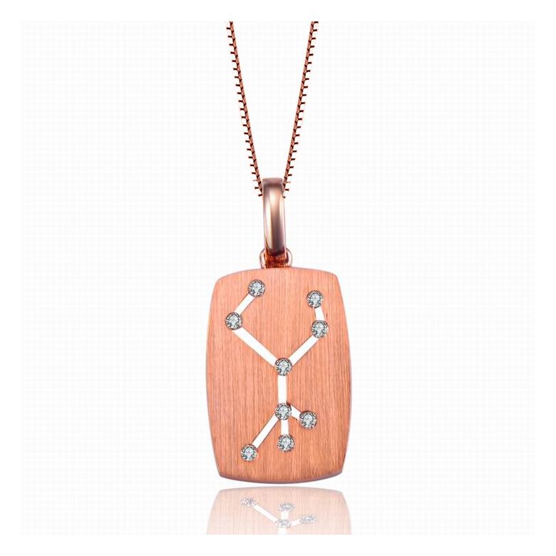 Pendentif constellation du zodiaque - Signe de la vierge - Or rose - 1